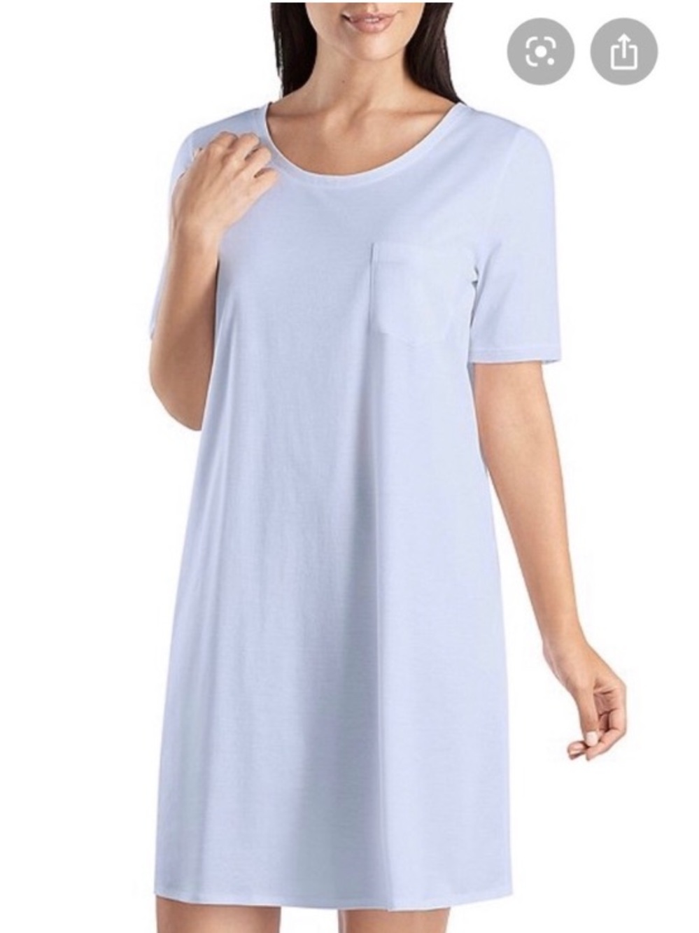 Hanro deluxe cotton nightshirt light blue Small